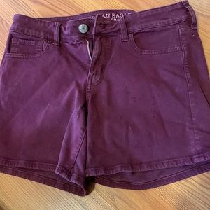 American eagle shorts maroon